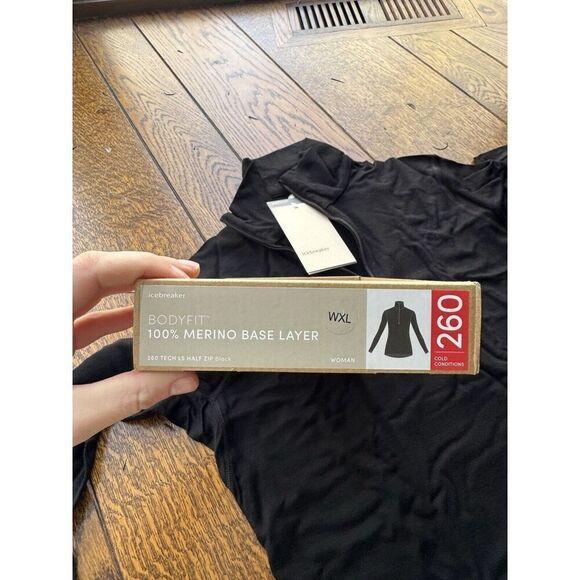 Icebreaker Women's 260 Tech Merino Wool Half Zip Long Sleeve Base Layer XL NEW - Picture 8 of 10
